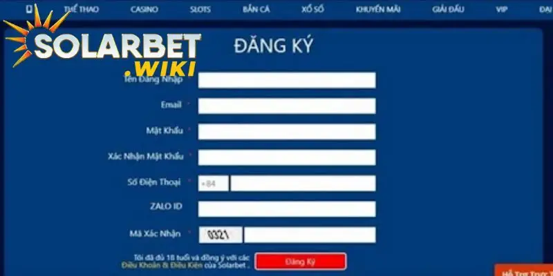 Hướng dẫn đăng ký Solarbet đơn giản và chính xác nhất